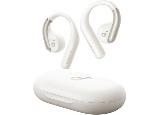 Anker Soundcore  AeroFit Open-Ear Headphones, Ultra Comfort, Snug Fit, Ergonomic Ear Hook, Balanced Sound, IPX7 Waterproof, 42H Playtime, Small-Ear Friendly, App Control, Clear Calls, Wireless Earbuds - White